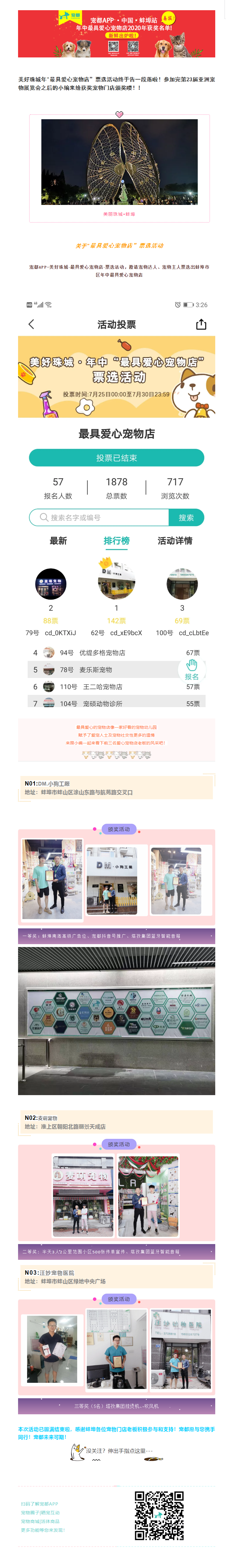 喜報！2020年寵都APP?中國?美麗珠城?蚌埠站---最具愛心寵物店獲獎名單新鮮出爐啦！